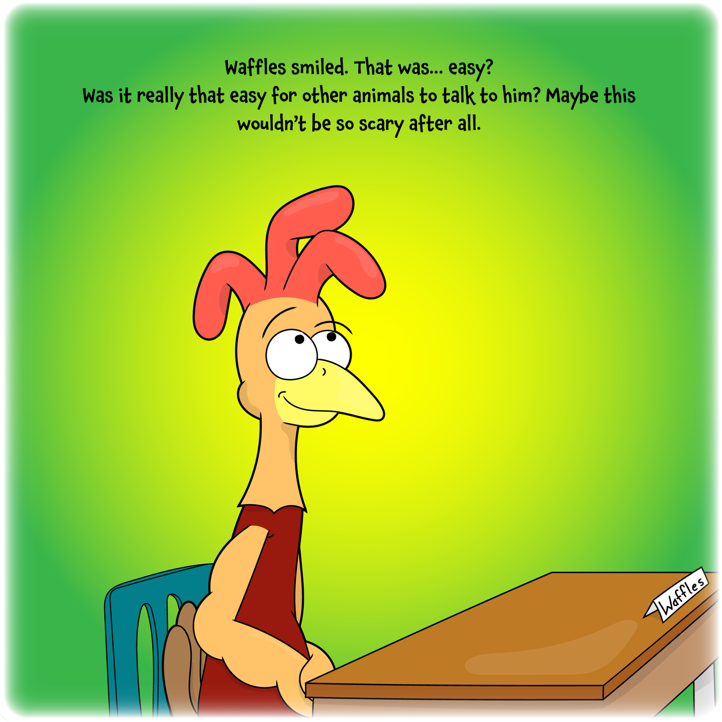 Waffles the Chicken Classroom Jitters