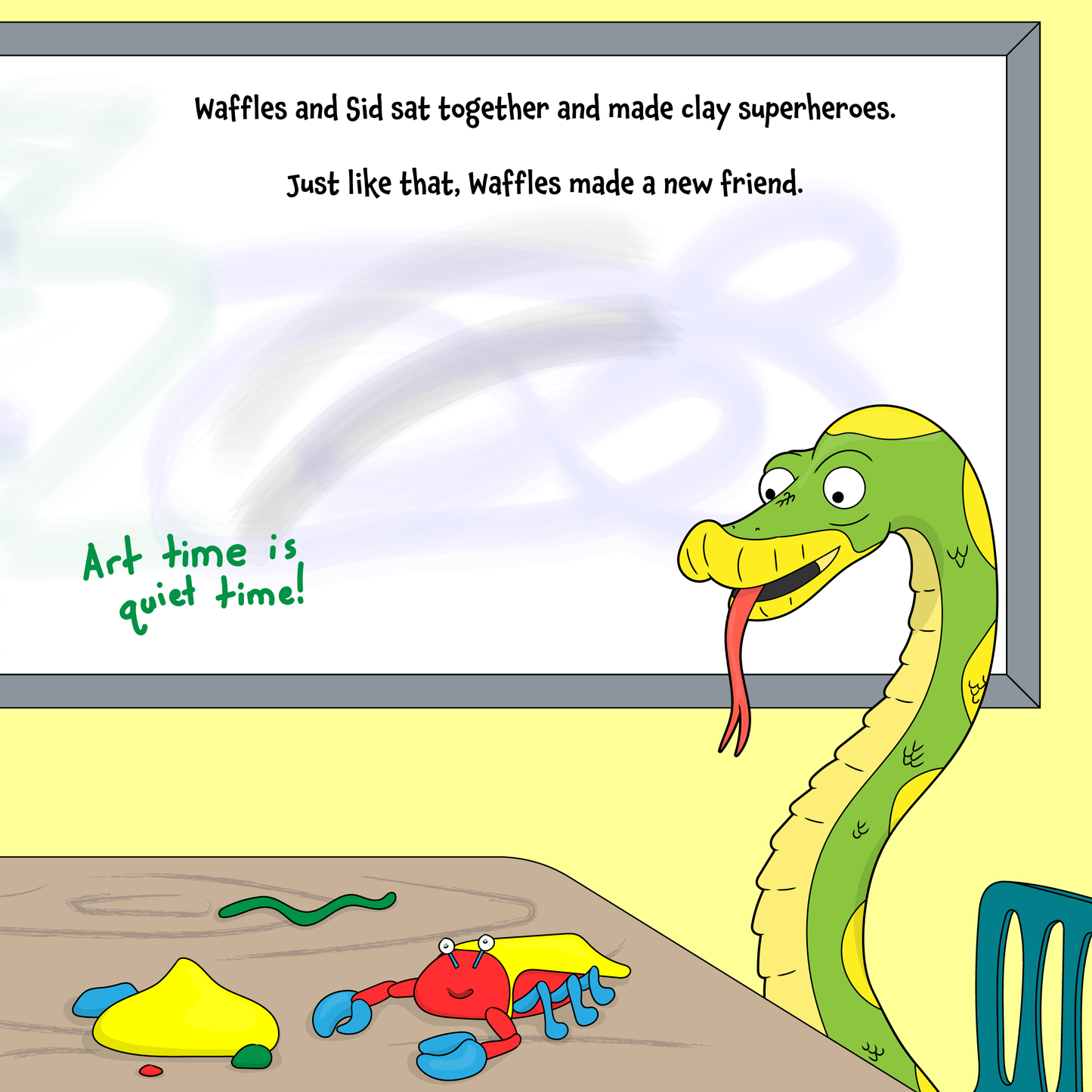 Waffles the Chicken Classroom Jitters