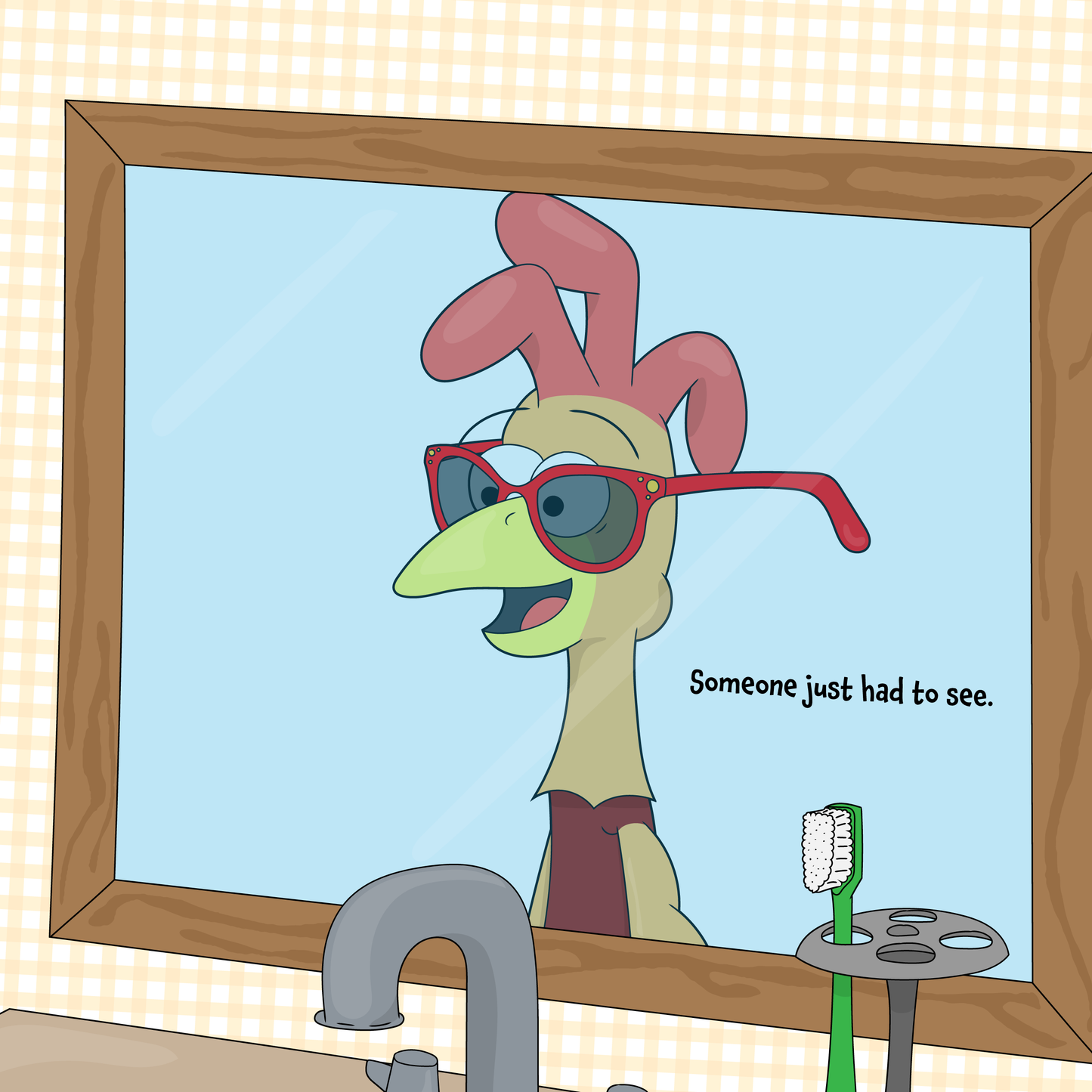 Waffles the Chicken Has Style