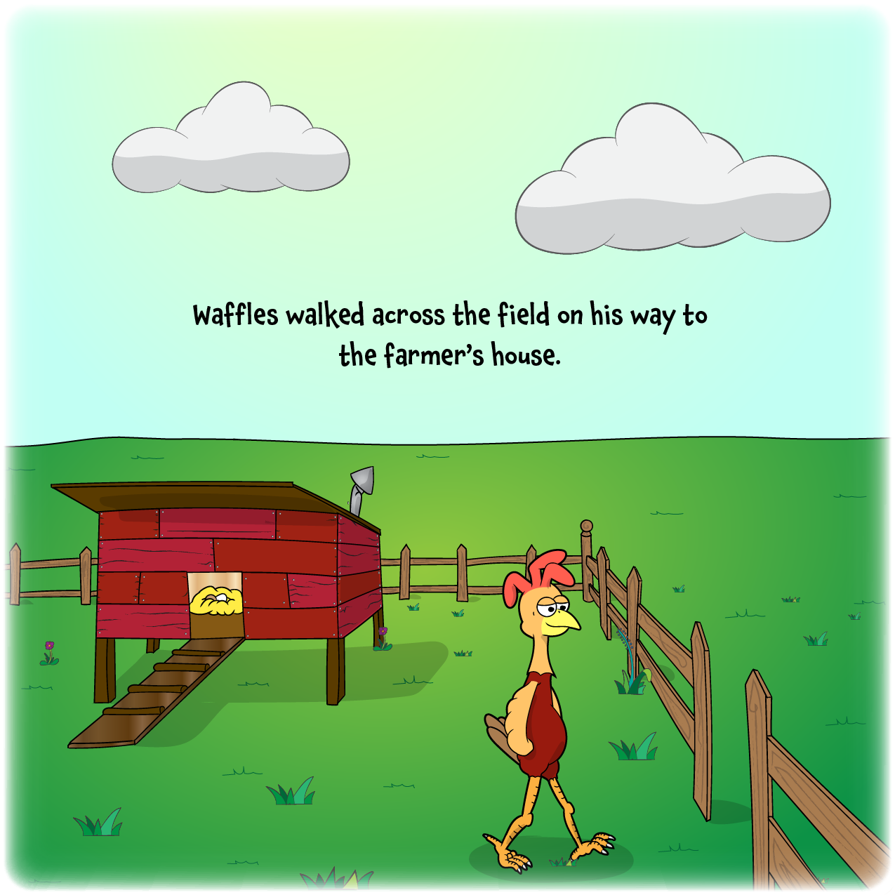 Waffles the Chicken In the Kitchen