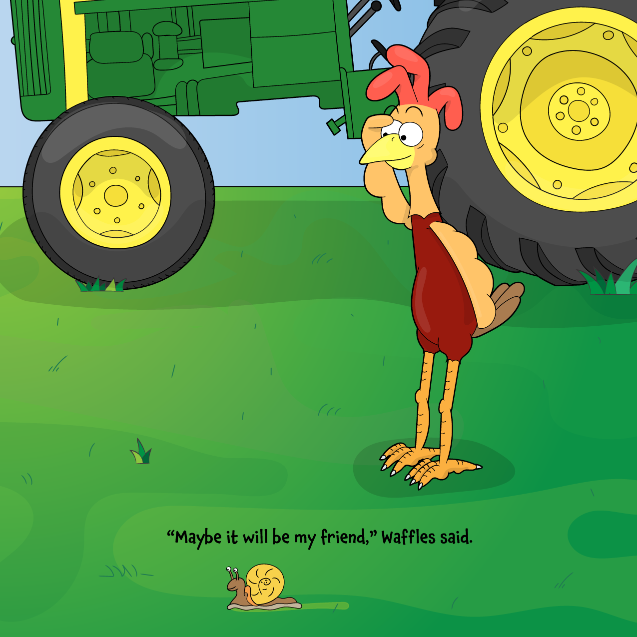 Waffles the Chicken Stranger Danger