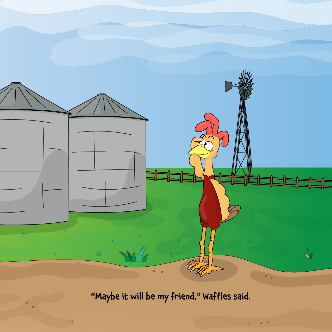 Waffles the Chicken Stranger Danger