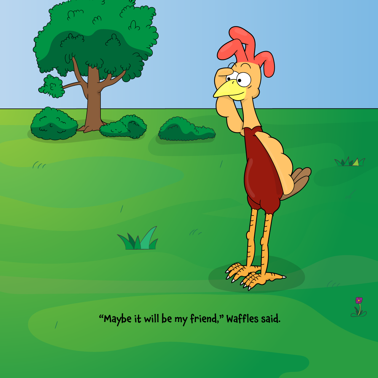 Waffles the Chicken Stranger Danger