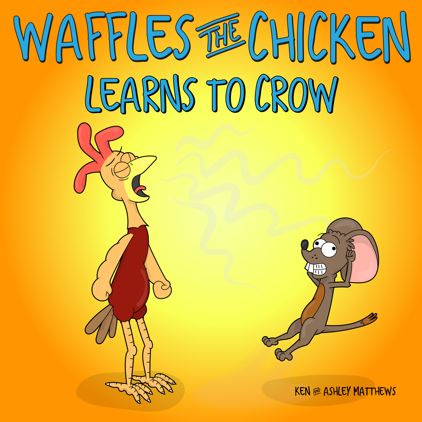Waffles the Chicken Learns to Crow